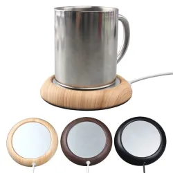 Chauffe-tasse USB - chauffe-thé / café - bois