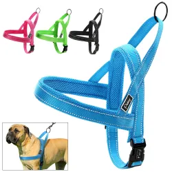 Harnais pour chien en nylon réfléchissant - gilet - ajustement rapide