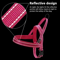Harnais pour chien en nylon réfléchissant - gilet - ajustement rapide
