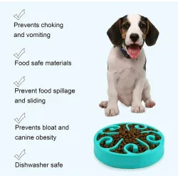 Bol pour chien - slow-feeder - non toxique - antidérapant