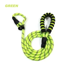 Laisse pour chien en nylon - collier réglable - réfléchissant - poignée rembourrée