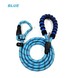 Laisse pour chien en nylon - collier réglable - réfléchissant - poignée rembourrée