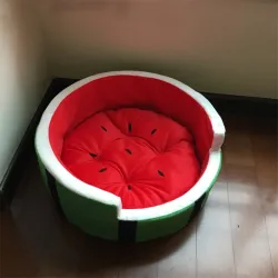Lit doux pour chien / chat - en forme de pastèque