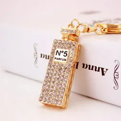 Flacon de parfum en cristal - porte-clés