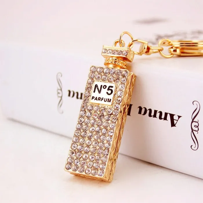 Flacon de parfum en cristal - porte-clés