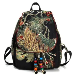 Sac à dos en toile - design ethnique coloré