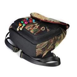 Sac à dos en toile - design ethnique coloré