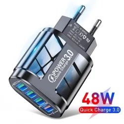 Chargeur USB 4 ports - charge rapide QC 3.0 - 48W