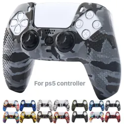Housse en silicone - pour manette Sony PS5 - avec repose-pouces