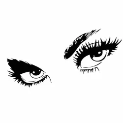 Autocollant de voiture en vinyle - yeux sexy