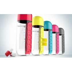 Daily pill organizer - box - water bottle - leak-proof - 600mlWater bottles