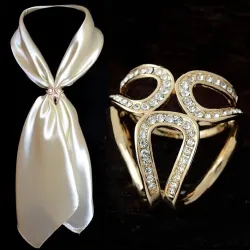 Clip foulard cristal - boucle