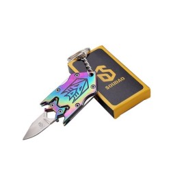Mini folding pocket knife - with keychain - stainless steelKnives & Multitools