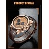 LIGE - luxury stainless steel Quartz watch - luminous - leather strap - waterproof - rose goldWatches