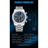 LIGE - luxury stainless steel Quartz watch - luminous - leather strap - waterproof - blueWatches