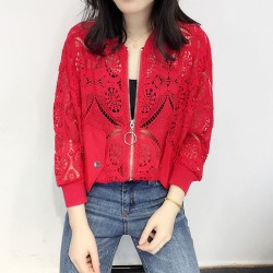 Long sleeve lace jacket - with a zipper