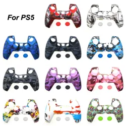 Housse de protection en silicone - pour manette PS5 - avec capuchons de pouce