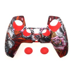 Silicone protective cover case - for PS5 controller - with thumb stick capsAccessories