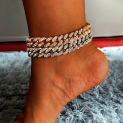 Fashionable anklet - with rhinestonesAnklets