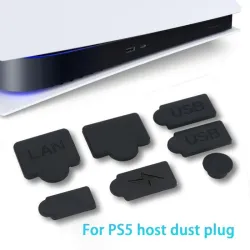 Bouchons anti-poussière en silicone - pour console PS5 - 7 pièces