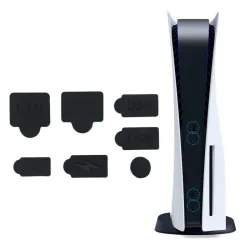 Bouchons anti-poussière en silicone - pour console PS5 - 7 pièces