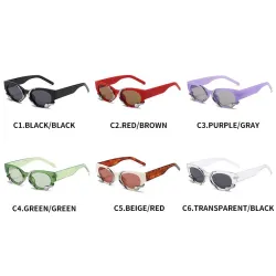 Lunettes de soleil rectangle style punk - avec décoration serpent