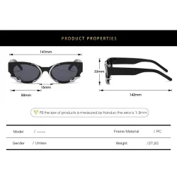 Lunettes de soleil rectangle style punk - avec décoration serpent