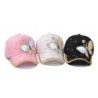 Fashionable baseball cap - crystals - pearls - sequins - butterflyHats & Caps