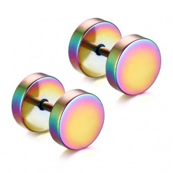 Round dumbbell - stainless steel earringsEarrings