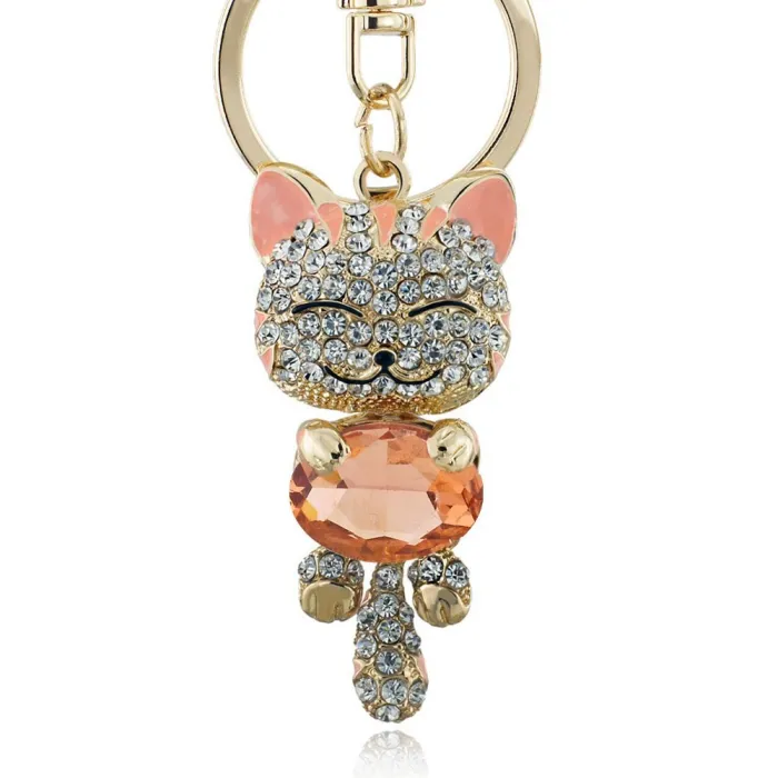 Chat de cristal - porte-clés