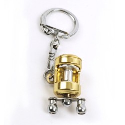 Keychain with fishing reel