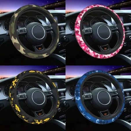 Couvre volant de voiture antidérapant - imprimé camouflage