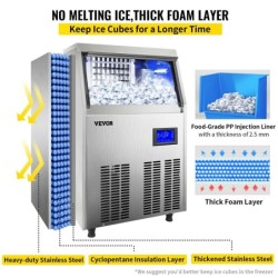 Professional ice cube maker - electric machine - auto cleaningKitchen