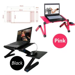 Support multifonction pour tablette/ordinateur portable - table - avec tapis de souris - réglable - pliable