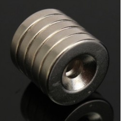 N52 neodymium magnet - strong round ring with 4mm hole - 15 * 3mm - 5 piecesN52