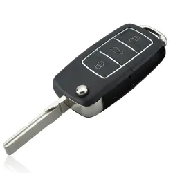 VW Jetta Beetle - 3 button - uncut blade - remote car key case - shellKeys