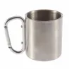 Stainless steel camping cup - mug - aluminum carabiner - 180mlOutdoor & Camping