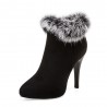 Ankle boots with winter fur and high heelBoots