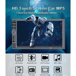 Radio de voiture Bluetooth - Écran tactile LCD 2 - 7''' - lecteur MP3-MP5 - USB - MirrorLink