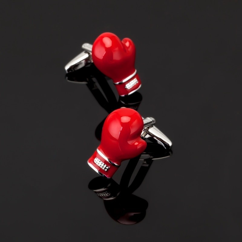 Red boxing gloves - cufflinks