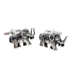 Fashionable cufflinks with silver mammothCufflinks