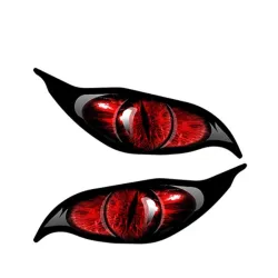 yeux zombies rouges - autocollant vinyle 13 * 5 cm 2 pièces