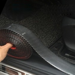 5D carbon fiber car sticker strip - door sill protector