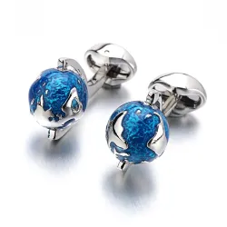 Bougies de mode avec globe rotatif bleu